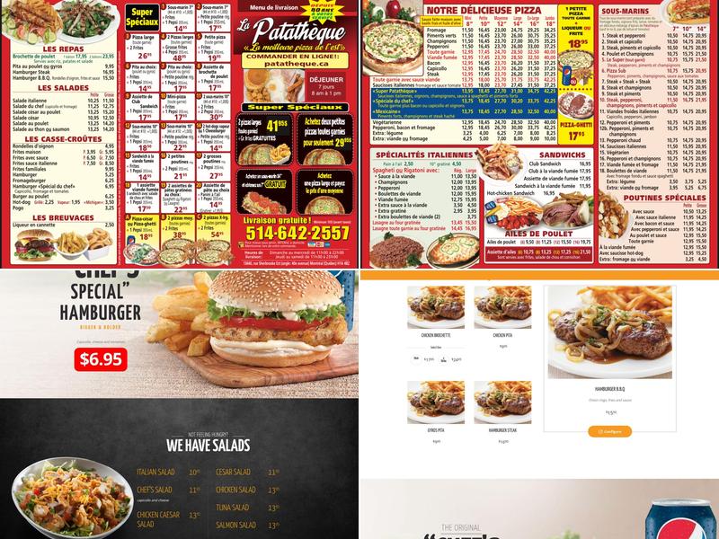 La Patatheque Menu