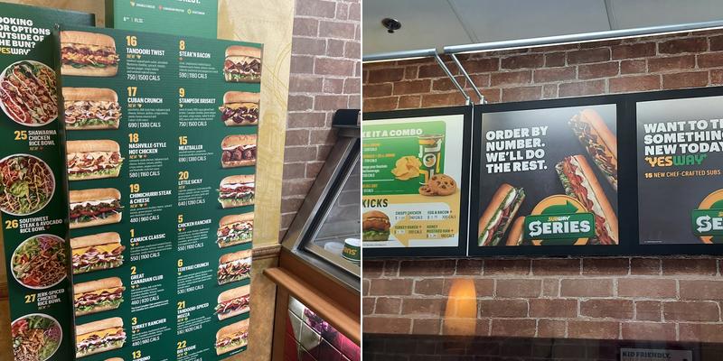 Subway Menu