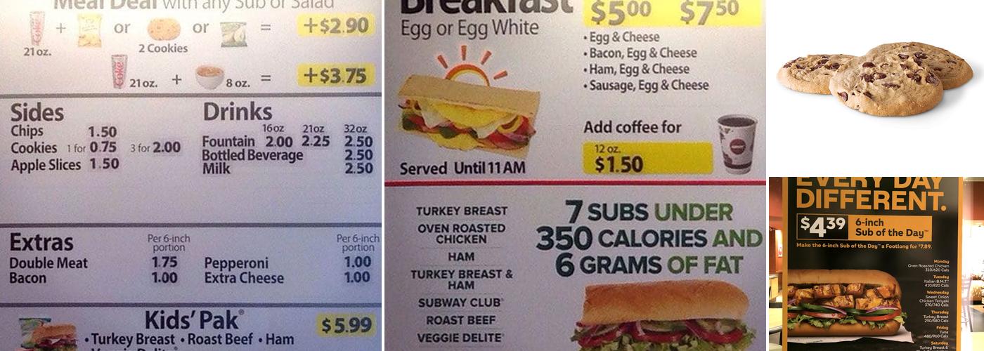 Subway Menu