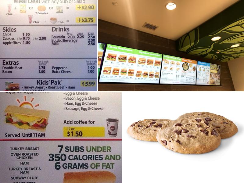 Subway Menu