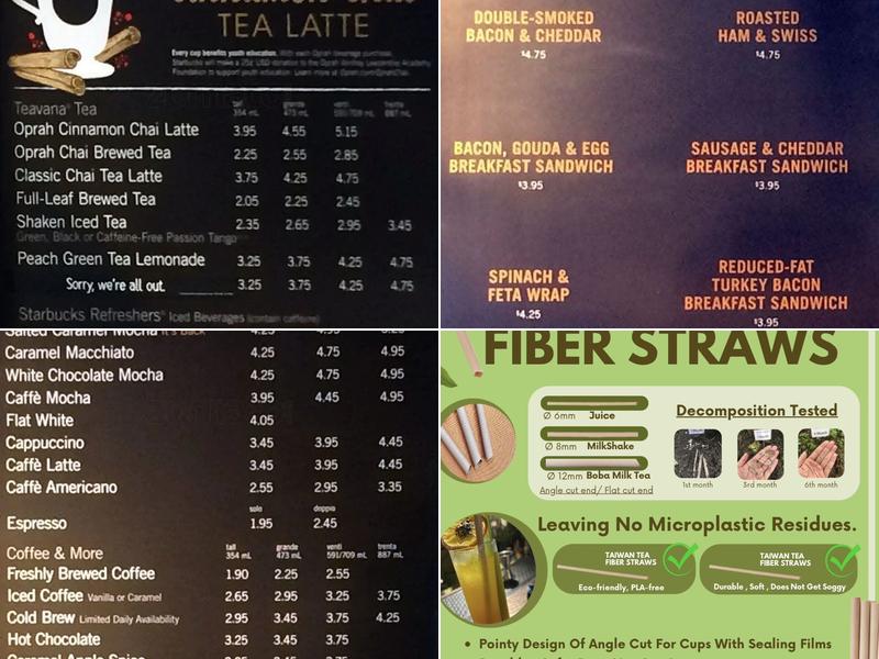 Starbucks Menu