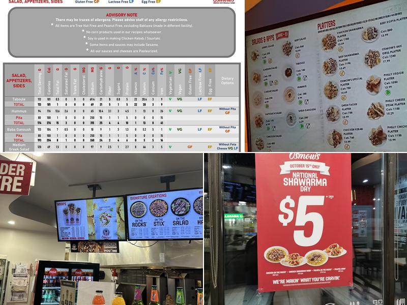 Osmows shawarma Menu