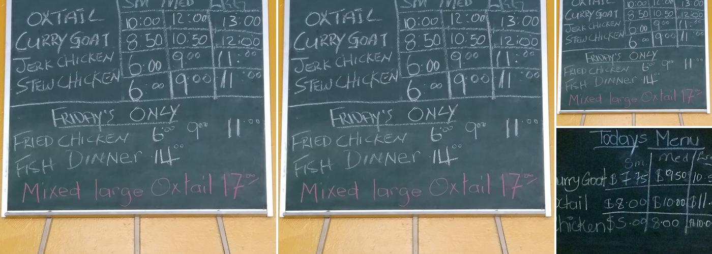 Michael's West Indian Flavour Menu