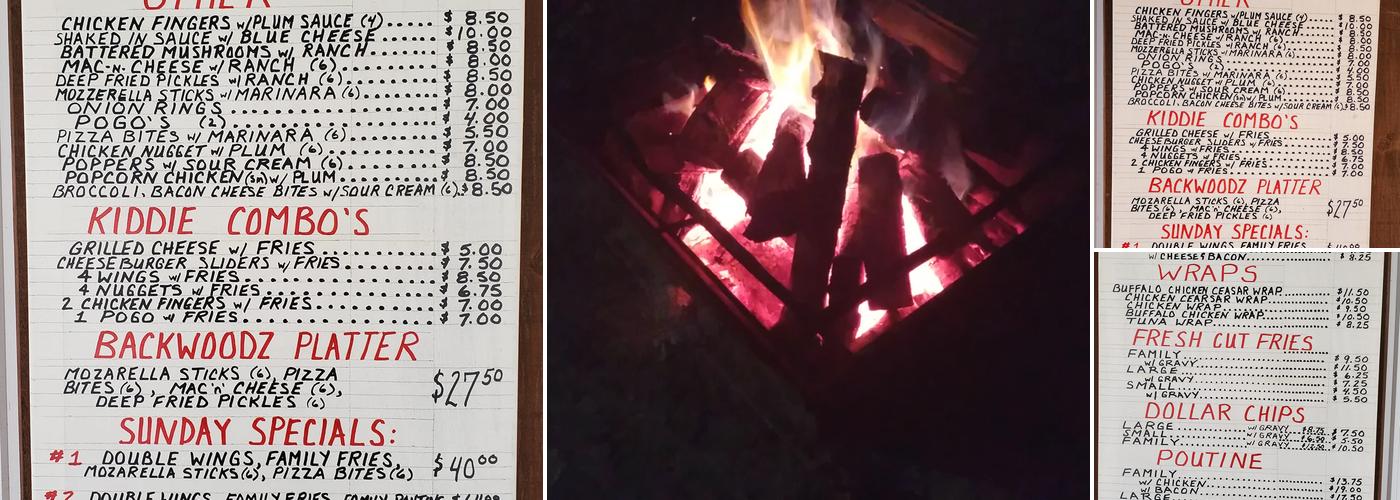 Backwoods Wings & Things Menu