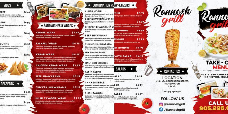 Rannosh Restaurant Menu