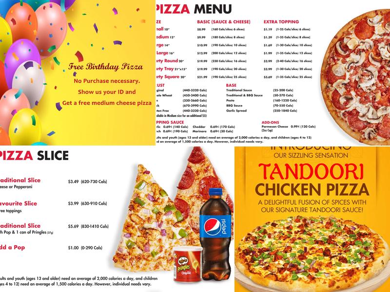 Gino's Pizza Menu