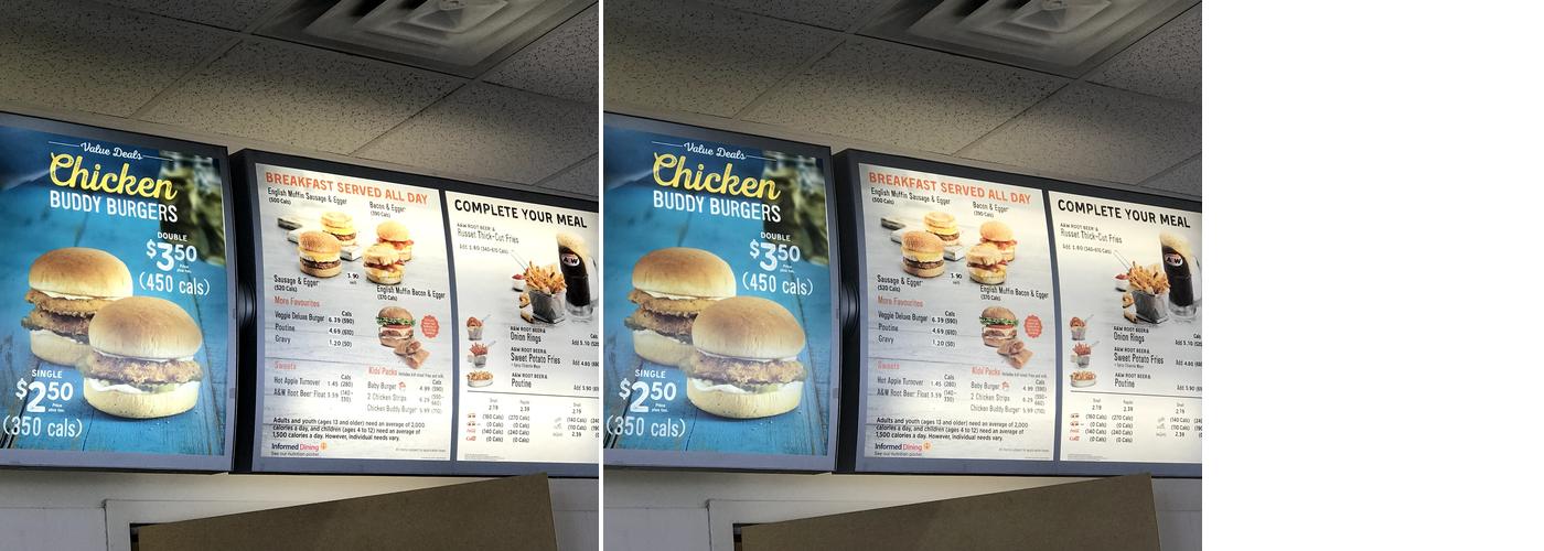 A&W Canada Menu