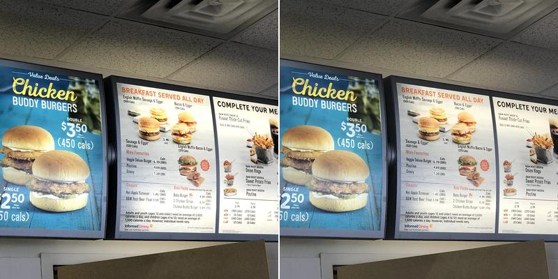A&W Canada Menu