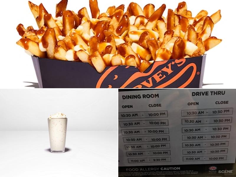 Harvey's Menu