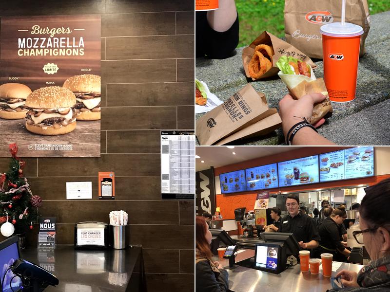 A&W Canada Menu
