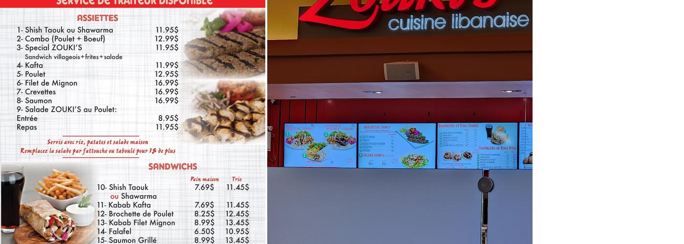 Zoukis Menu