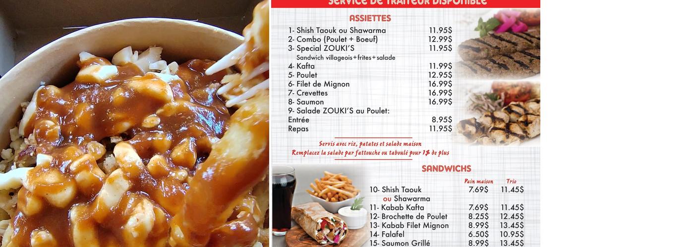 Zoukis Menu