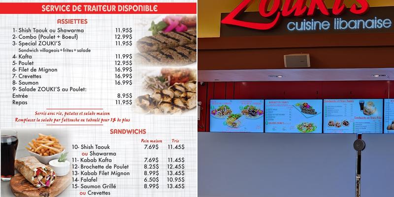 Zoukis Menu