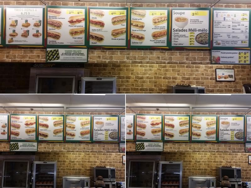 Subway Menu