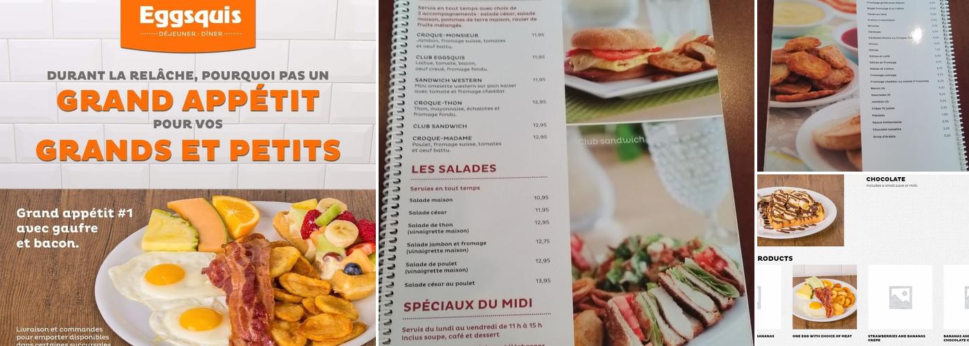 Eggsquis Menu