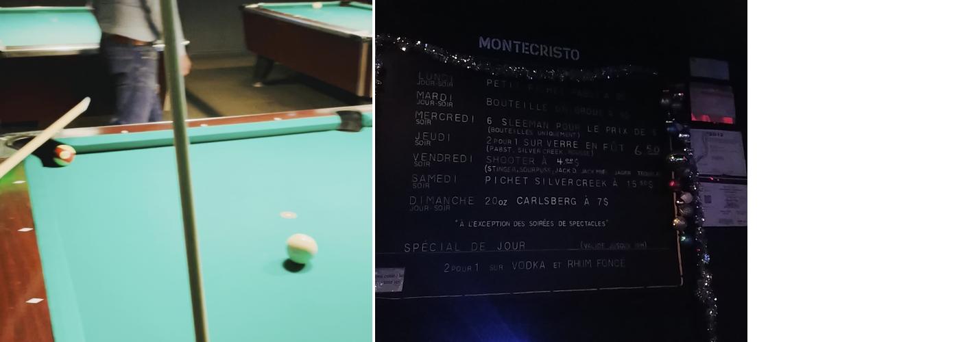 Monte Cristo Menu
