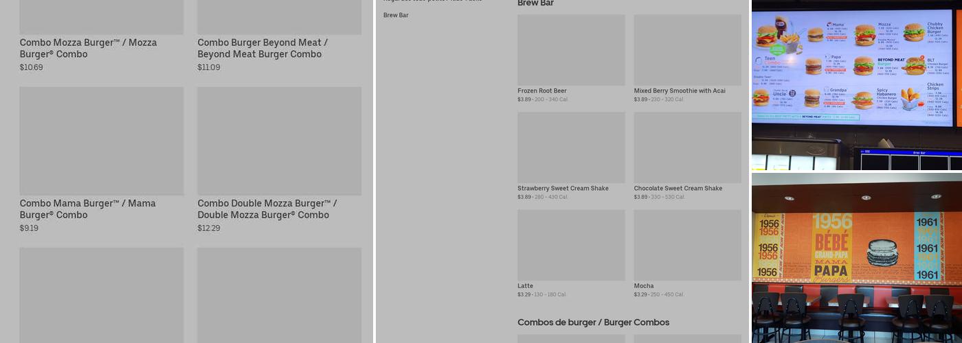 A&W Canada Menu