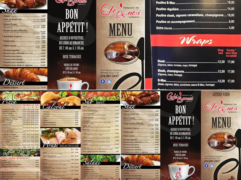 Cafe Danesi Menu