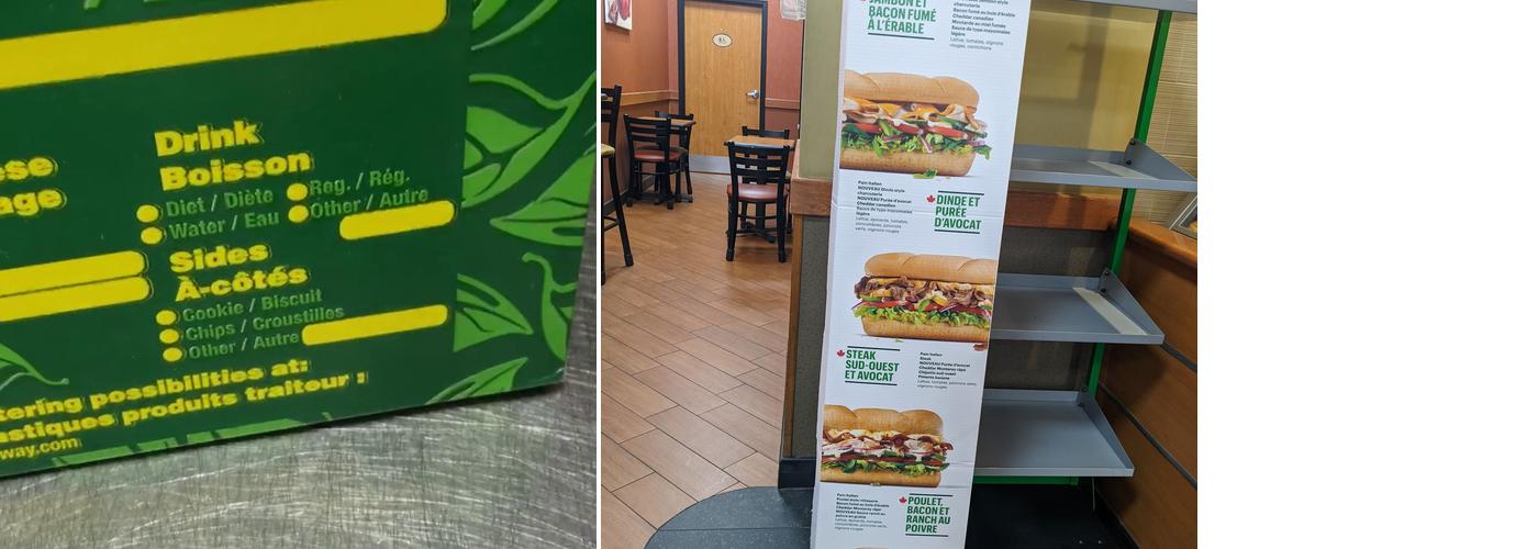 Subway Menu