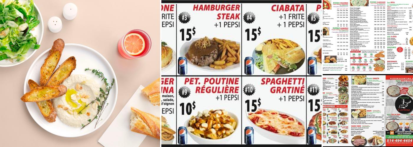 Pizzeria Cortina Menu