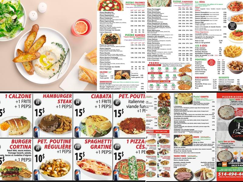 Pizzeria Cortina Menu