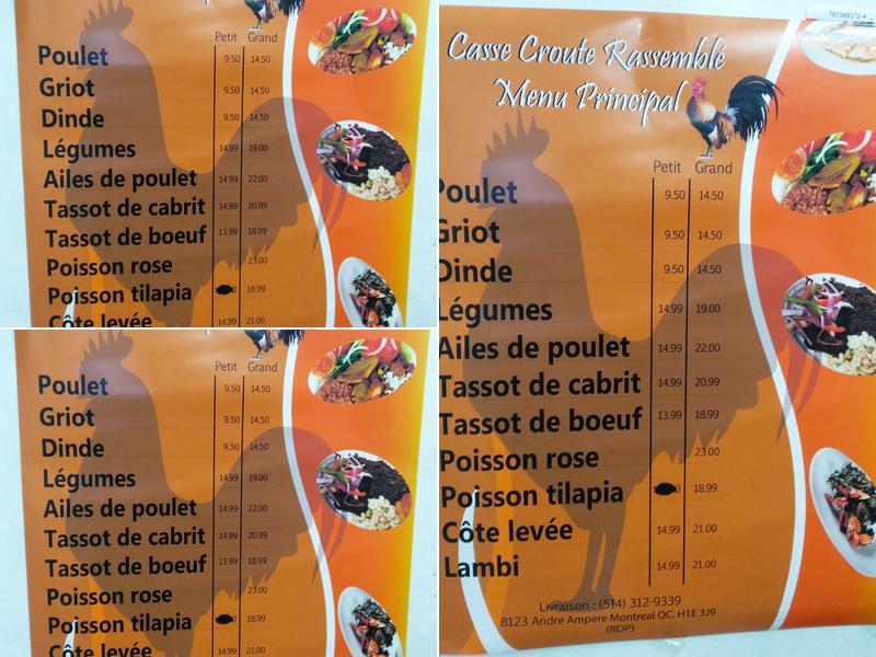 La Belle Merveilleuse Menu