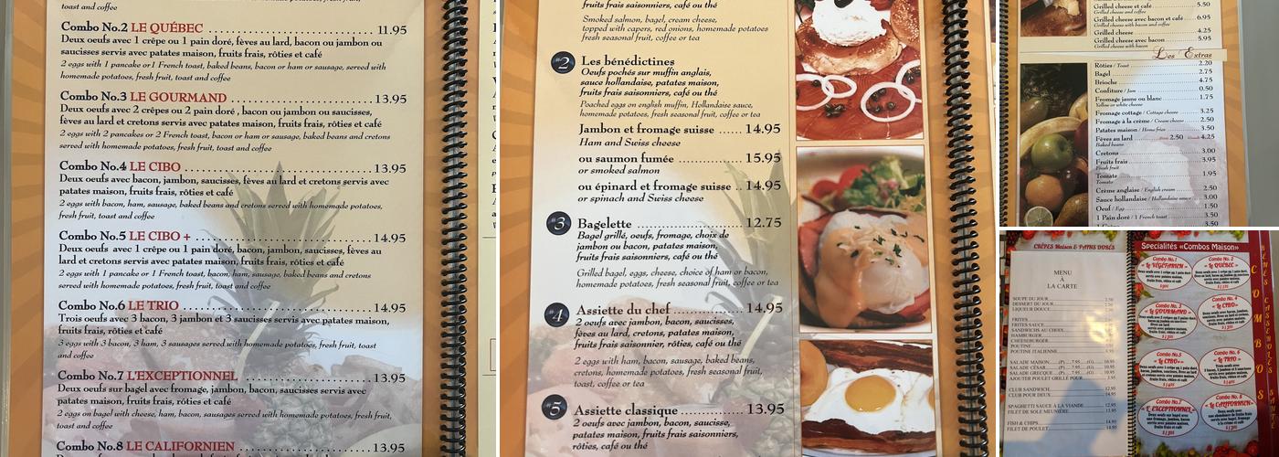 Cibo Menu