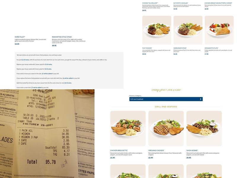 Restaurant Au Vieux Duluth Menu