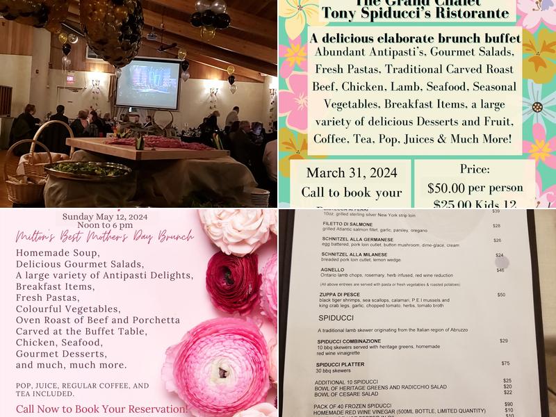 The Grand Chalet & Tony Spiducci Ristorante Menu