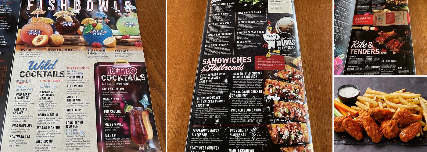 Wild Wing Menu