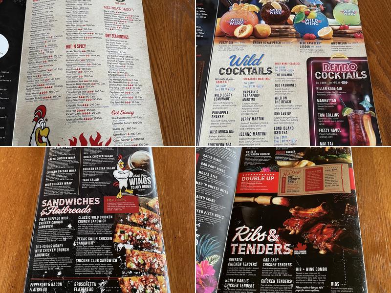 Wild Wing Menu