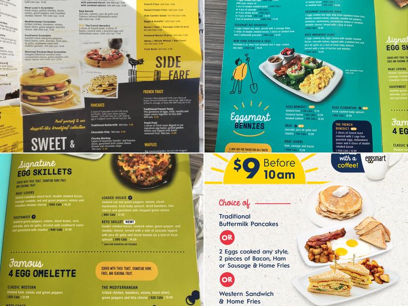Eggsmart Menu