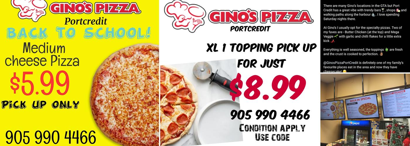 Gino's Pizza, Port Credit Menu
