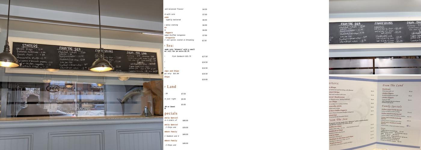 Country Fish And Chips Menu