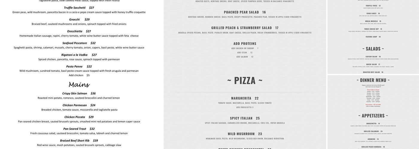 Cavallo Nero Menu
