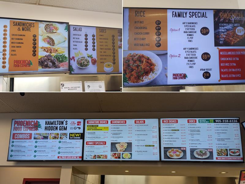 Phoenicia Food Express Menu