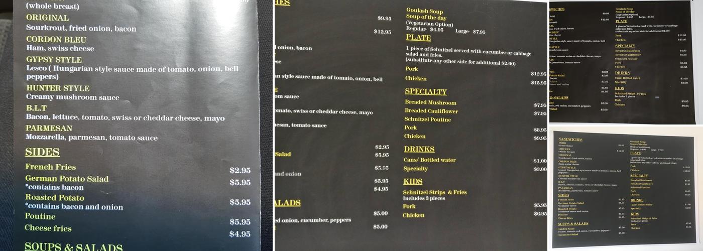 Das Schnitzel Menu