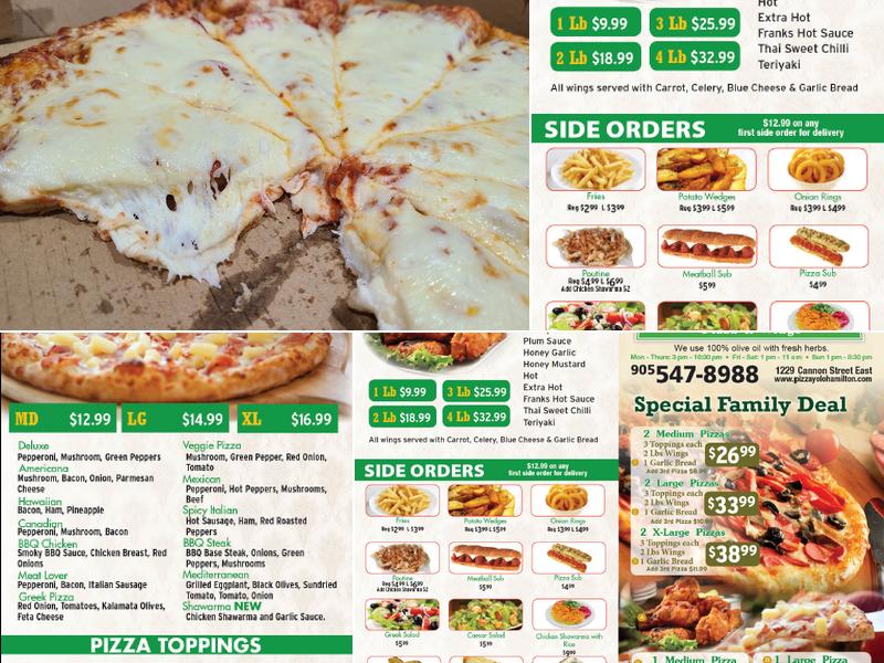Pizza Yolo Menu