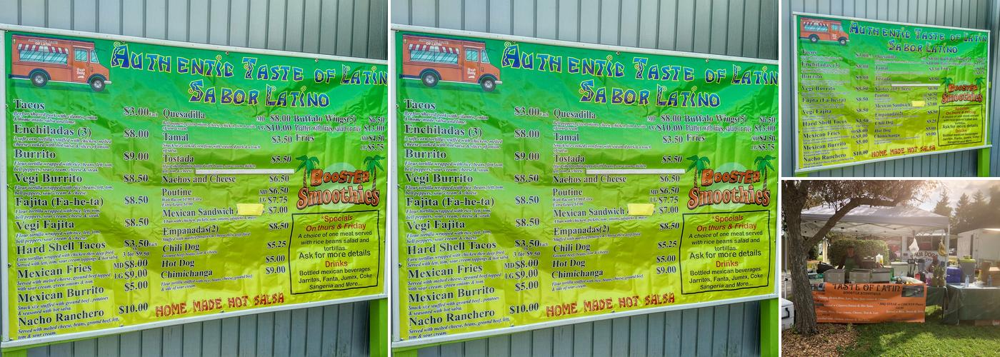 Authentic Taste Of Latin Menu