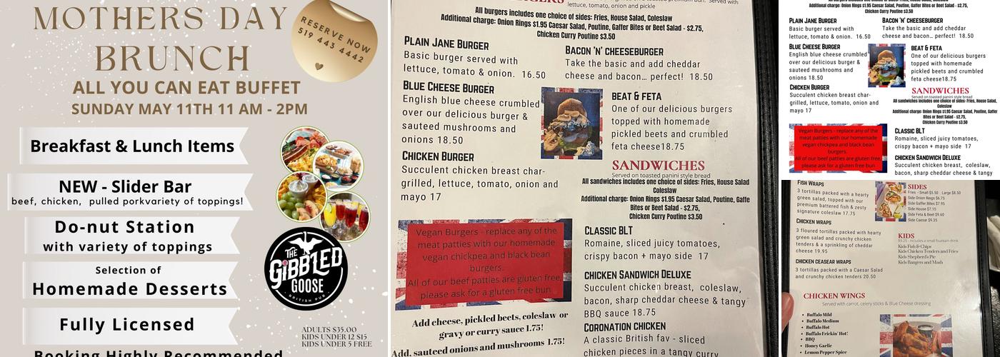 The Gibbled Goose Menu