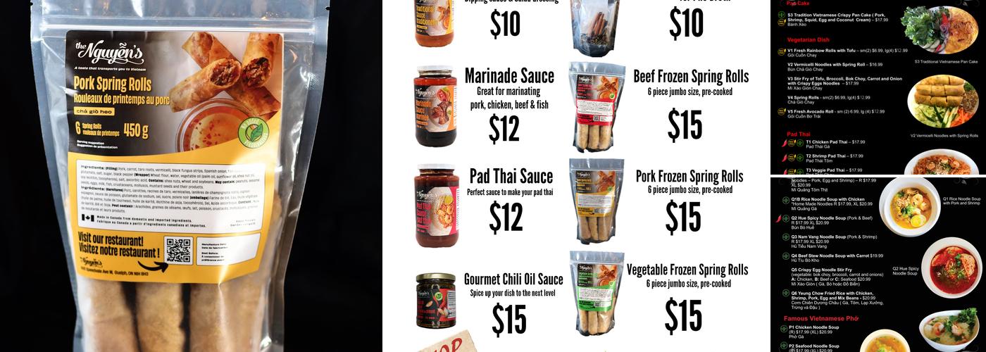 The Nguyen's Vietnamese Family Restaurant Menu