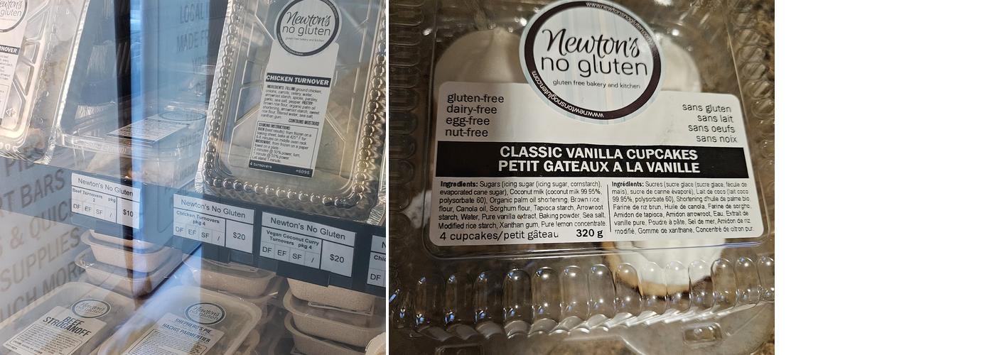 Newtons No Gluten - Gluten Free Bakery and Kitchen Menu