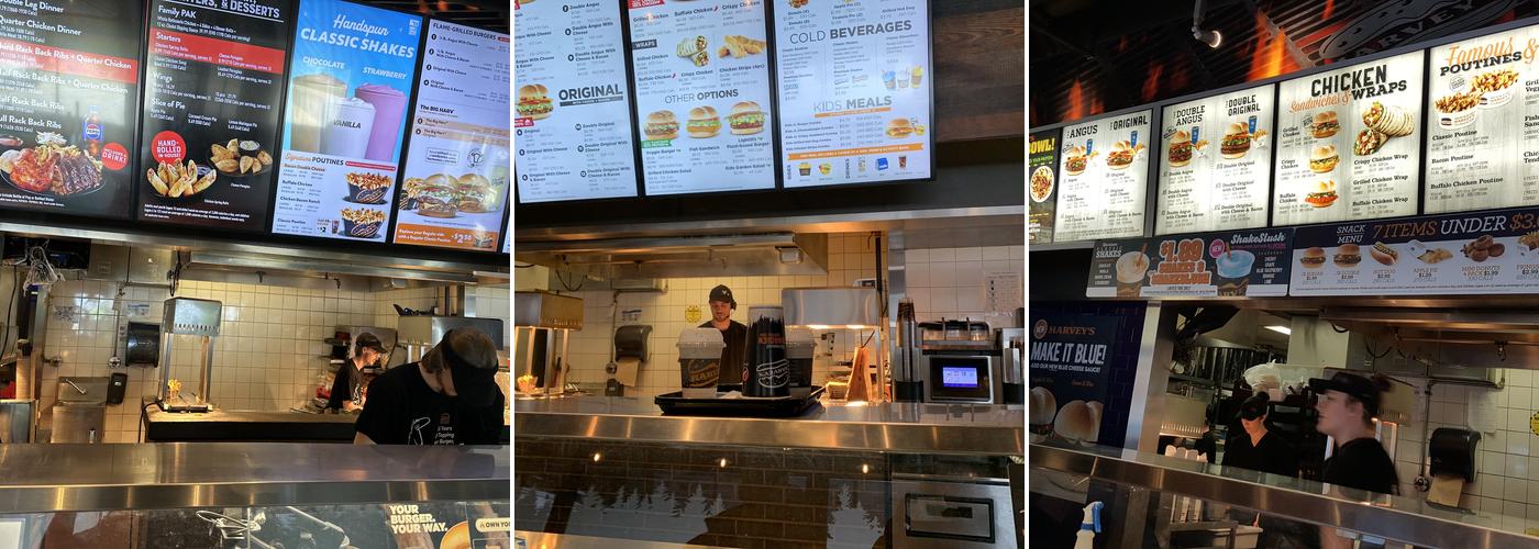 Harvey's Menu