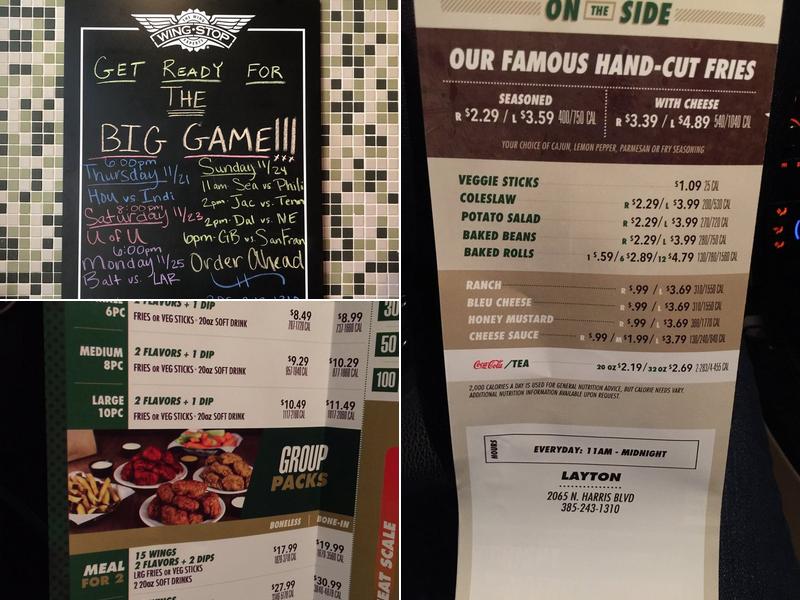 Wingstop Menu