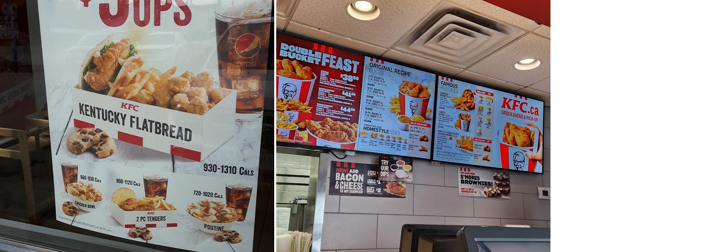 KFC Menu