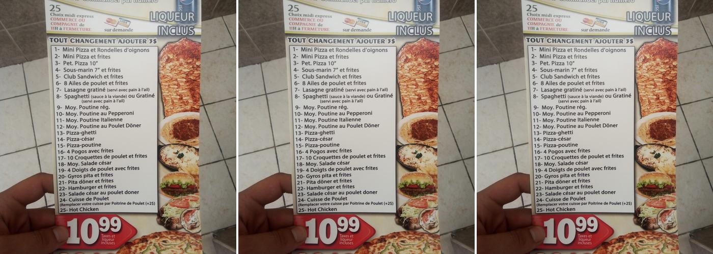 La Station Pizza - Boisbriand Menu