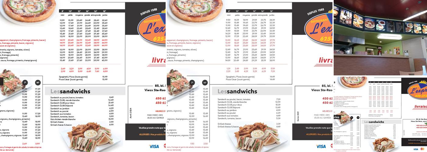L'Express Menu