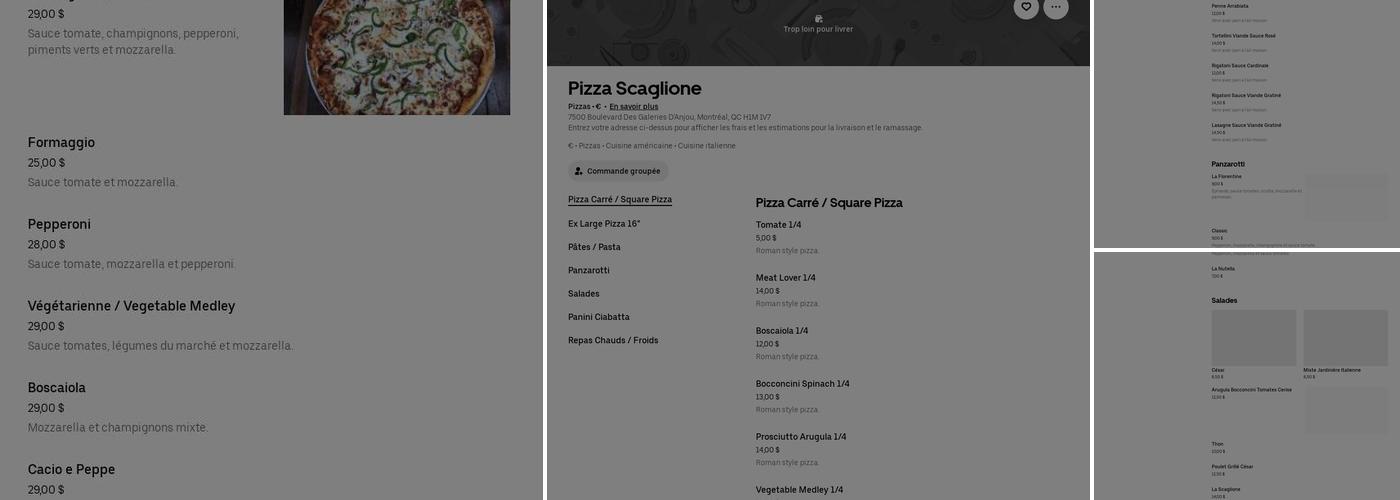 Pizza Scaglione Menu