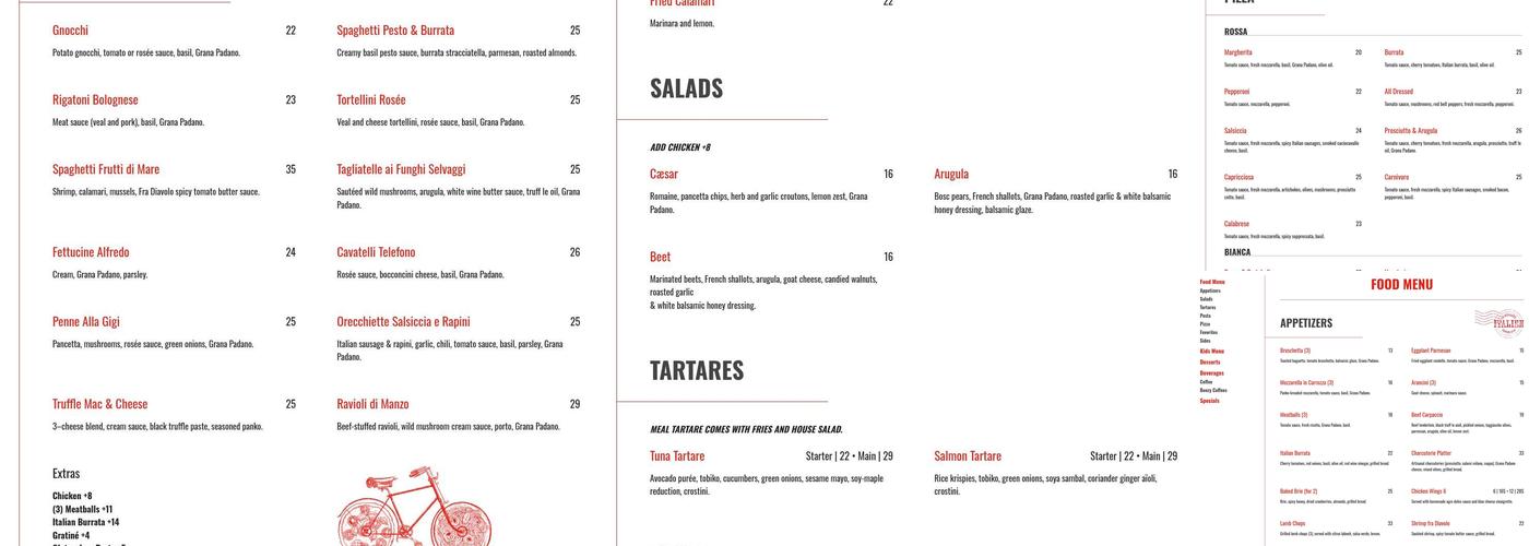 Industria Pizzeria + Bar Menu