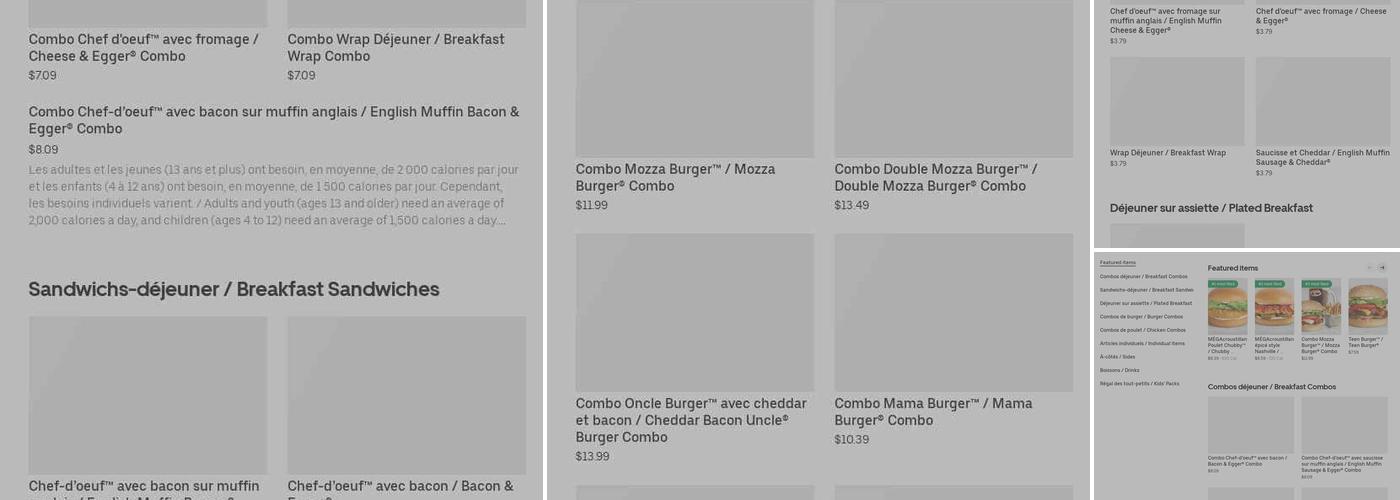 A&W Canada Menu